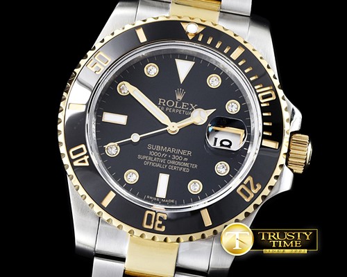 롤렉스 Submariner TT Black Diam BP Ultimate Swiss Eta 2836 -ROLSUB175E