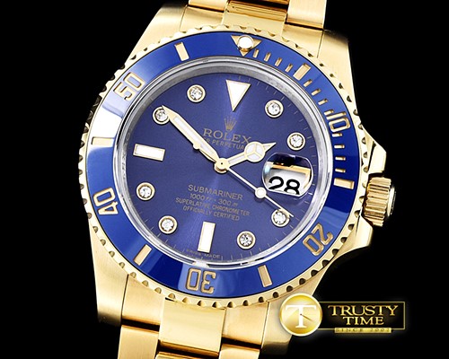 롤렉스 Submariner FG Blue Diam BP Ultimate Swiss Eta 2836 -ROLSUB176C