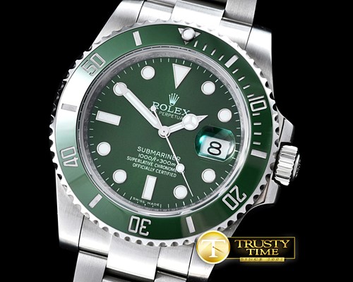 롤렉스 Submariner 116610 SS/SS Green V7 Noob SA3135 -ROLSUB181B