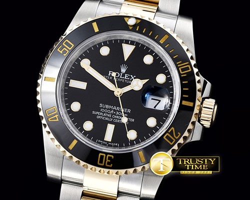 롤렉스 Submariner 116613 18K Wrapped TT Blk V7 Noob A2836 -ROLSUB183A