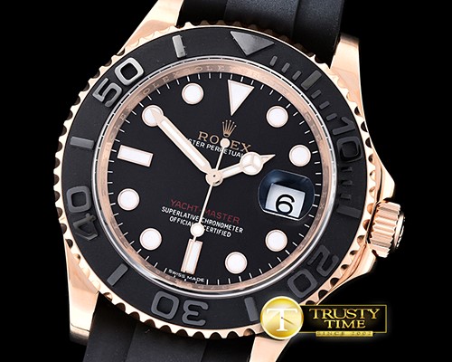 롤렉스 YachtMaster 116655 40mm RG/RU Black Noob Asia 2836 -ROLYM099A