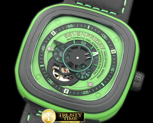 세븐프라이데이 SevenFriday P11 PVD/LE Green Jap Miyota -SF002C