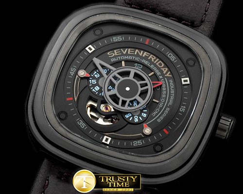 세븐프라이데이 SevenFriday P11 PVD/LE Black Jap Miyota -SF003
