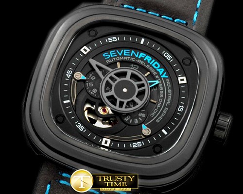 세븐프라이데이 SevenFriday P11 PVD/LE Black Jap Miyota -SF006