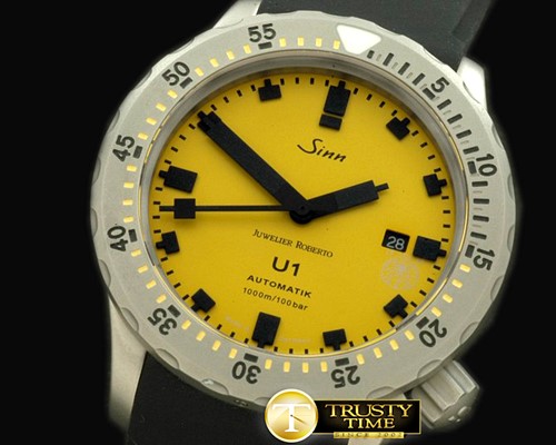 SINN U1 JR Limited Ed Automatic SS/RU Yellow Swiss 2836 -SINN032B