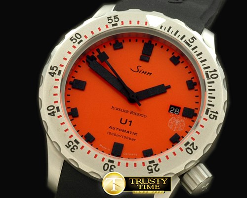 SINN U1 JR Limited Ed Automatic SS/RU Red Asian 2813 -SINN033A