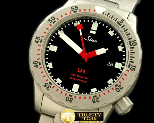 SINN U1 Automatic SS/SS Blk Swiss Eta 2836 -SINN036A