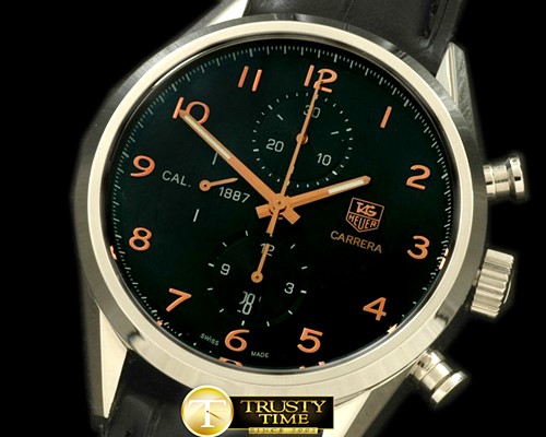태그호이어 Carrera 1887 Vintage Chrono SS/LE Black A7750 -TAG0192C