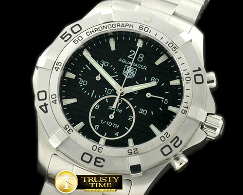 태그호이어 TAG0198AAquaracer 300m SS/SS Black Swiss Qtz 1/10 -TAG0198B