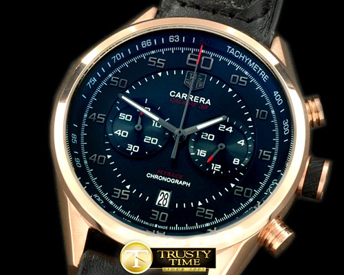 태그호이어 Carrera 50yrs Chrono RG/RU Black Jap OS20 Qtz -TAG0210E