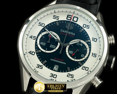 태그호이어 Carrera 50yrs Chrono SS/RU White/Black Jap OS20 Qtz -TAG0211B
