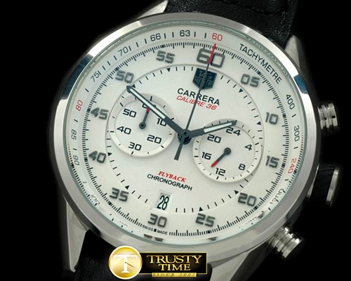 태그호이어 Carrera 50yrs Chrono SS/RU White Jap OS20 Qtz -TAG0211E