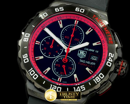 태그호이어 Formula 1 Calibre 16 PVD/RU Blk/Red OS20 Qtz -TAG0213A