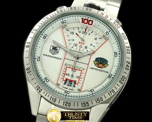 태그호이어 Indy 500 Mikograph SS/SS White Jap OS20 Quartz -TAG0219A