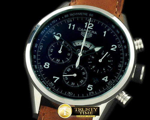 태그호이어 Carrera 50yrs GMT Chrono SS/LE Black Jap OS20 Qtz -TAG0223C