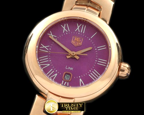 태그호이어 2013 Link Sports Ladies RG/RG Purple Roman SQtz -TAG0243D