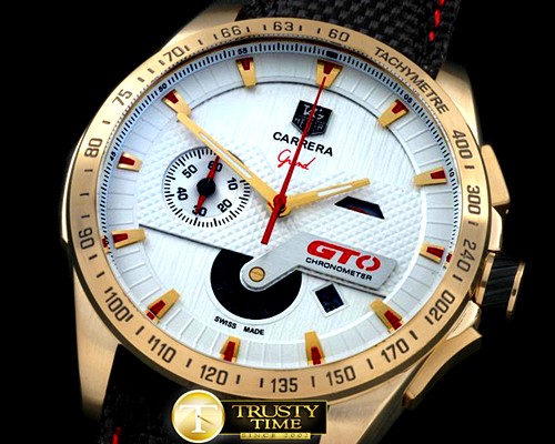 태그호이어 Carrera GTO Chrono RG/NY White Jap OS20 Quartz -TAG0251A