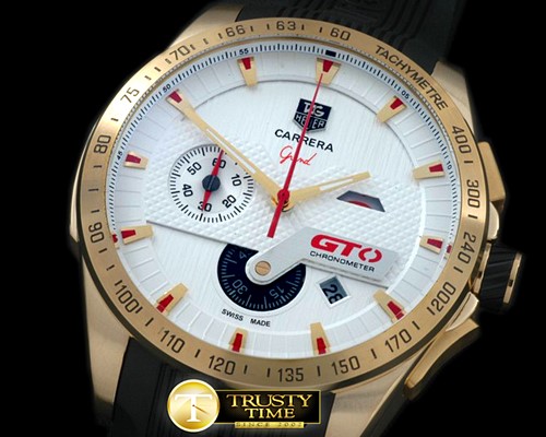 태그호이어 Carrera GTO Chrono RG/RU White Jap OS20 Quartz -TAG0251C
