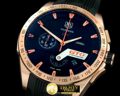 태그호이어 Carrera GTO Chrono RG/RU Black/Orange Jap OS20 Quartz -TAG0252A