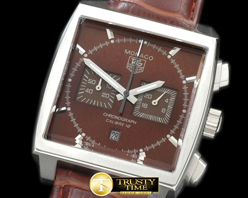 태그호이어 Monaco Classic SS/LE Brown Jap OS20 Quartz Chrono -TAG0279A