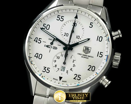 태그호이어 Carrera 1887 Vintage Chrono SS/SS White A7750 -TAG0280B