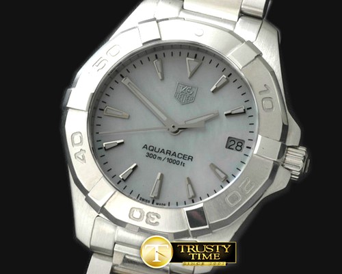 태그호이어 Aquaracer Ladies Mid SS/SS MOP White Sticks SQtz -TAG0281A