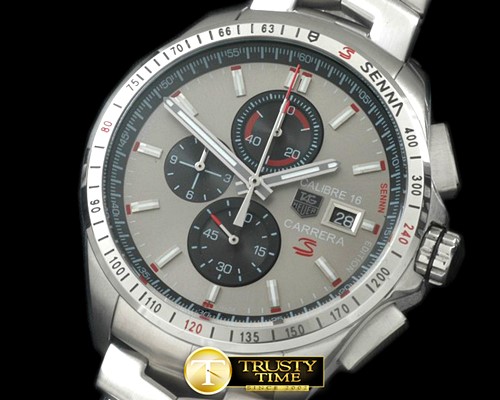 태그호이어 Carrera 16 Senna Ed Chrono SS/SS Grey OS20 Qtz -TAG0284D