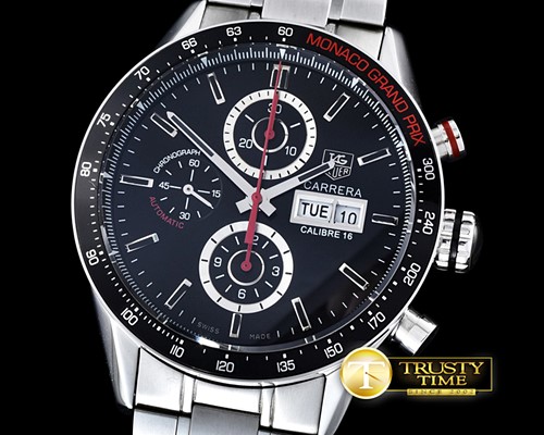 태그호이어 Tag Carrera Calibre 16 Monaco Black SS/SS Asia 7750 -TAG0288A
