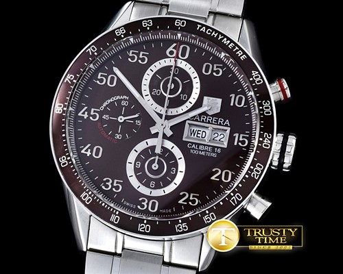 태그호이어 Tag Carrera Calibre 16 Brown SS/SS Asia 7750 -TAG0288B