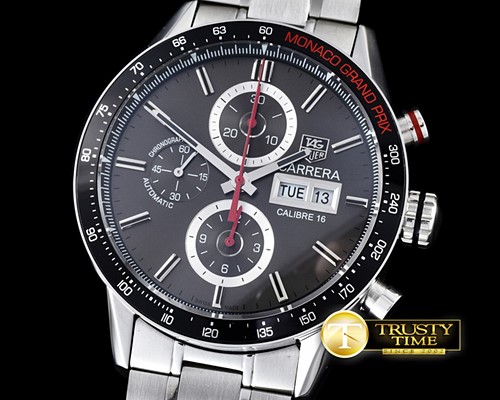 태그호이어 Tag Carrera Calibre 16 Monaco Gray SS/SS Asia 7750 -TAG0288C