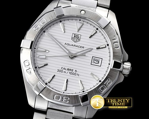 태그호이어 Aquaracer Calibre 5 SS/SS White Jap Qtz -TAG0290A