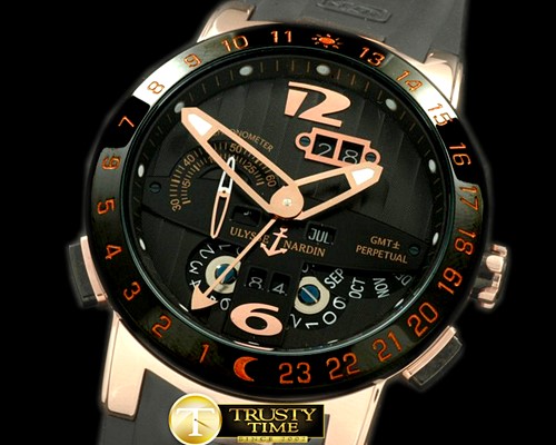 U-BOAT EL Toro RG/PVD/RU Black Asian 2813 23J -UN041A