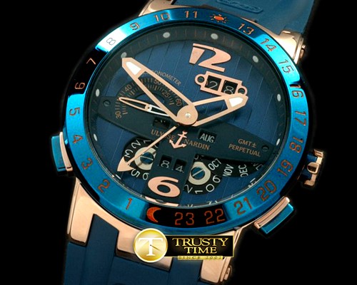 U-BOAT EL Toro RG/PVD/RU Blue Asian 2813 23J -UN041B