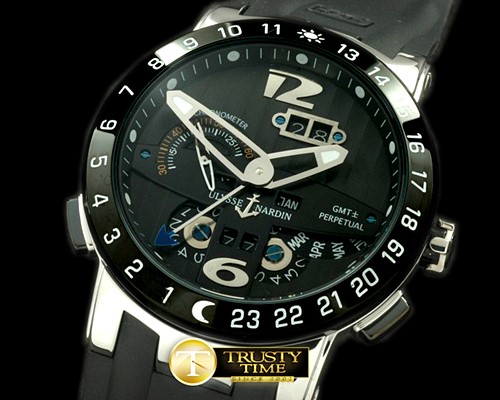 U-BOAT EL Toro SS/PVD/RU Black Asian 2813 23J -UN042D