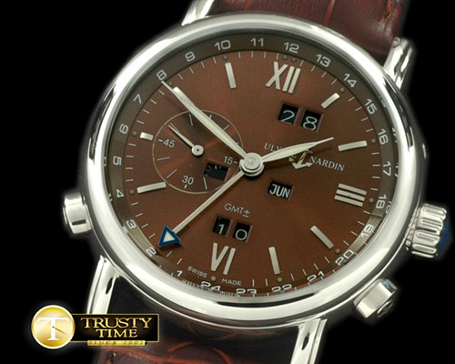 U-BOAT Perpetual Calendar SS/LE Brown Asian 2813 23J -UN043C