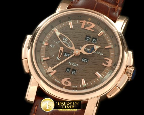 U-BOAT Perpetual Calendar RG/LE Brown Asian 2813 23J -UN044C