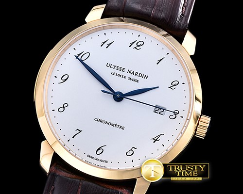 U-BOAT Le Locle 40mm RG/LE White Breguet Num Asia 2892 -UN046B