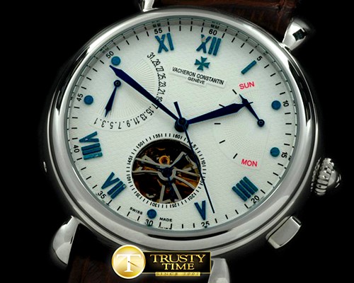 바쉐론콘스탄틴 Malte Tourbillon Calendar SS/LE White Asian Auto 2813 -VAC063A