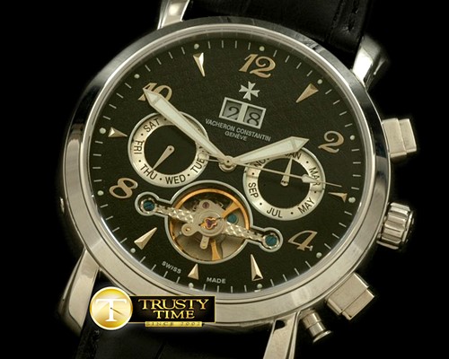 바쉐론콘스탄틴 Matle Calendar Tourbillon SS/LE Black Asian 2813 -VC055B