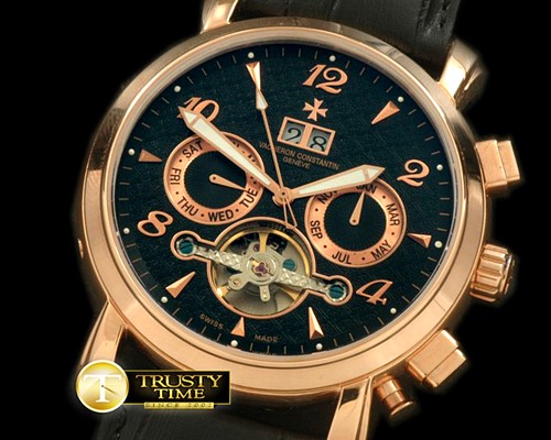 바쉐론콘스탄틴 Matle Calendar Tourbillon RG/LE Black Asian 2813 -VC056B