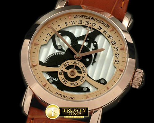 바쉐론콘스탄틴 Malte Retrogating Day/Date RG/LE RGold Asian 2813 -VC057E