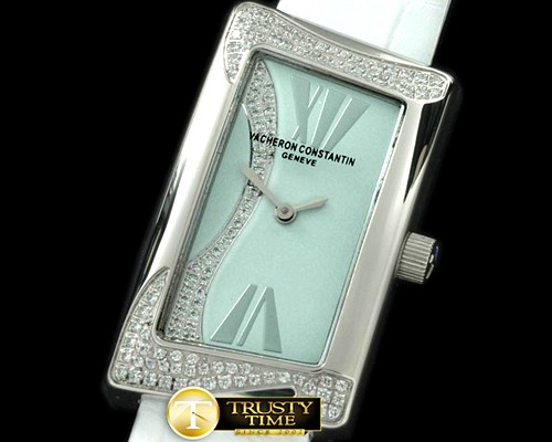 바쉐론콘스탄틴 1972 Ladies SS/Diam/LE White Swiss Qtz -VC062A