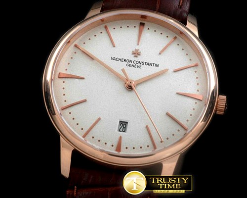 바쉐론콘스탄틴 Patrimony RG/LE White Stk Jap Miyota 9015 -VC080