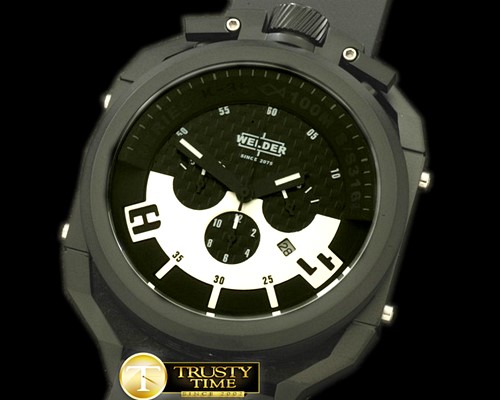 웰더 K36 Chronograph PVD/RU Black/White Jap Quartz -WLD010A