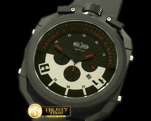 웰더 K36 Chronograph PVD/RU Black/Red Jap Quartz -WLD010B