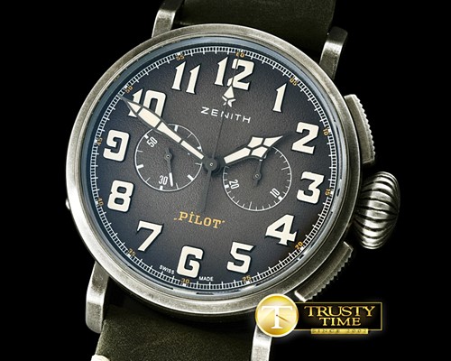제니스 Heritage Pilot Tonup Aged SS/LE V6F A7750 -ZEN020