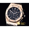 오데마피게 Royal Oak Ladies Chronograph RG/RU Black VK Qtz -AP0350A