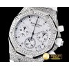 오데마피게 Royal Oak Ladies Chrono SS/RU Wht Diam Diam Bez VK64 -AP0368B