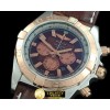 브라이틀링 Chronomat B01 SS/YG/LE Brown Stick Jap OS20 Qtz -BSW0266D