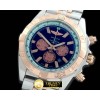 브라이틀링 Chronomat B01 SS/YG TT Black Stick Jap OS20 Qtz -BSW0272F